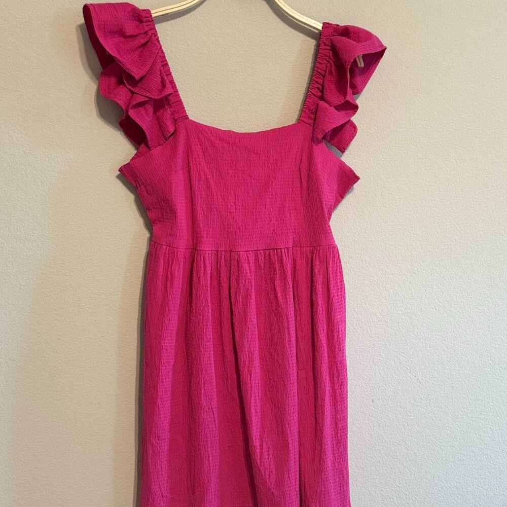 Hot Pink Flowy Mini Dress